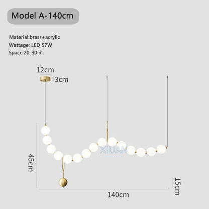 Στρογγυλεμένο σχέδιο πολυέλαιος με μπάλες LED