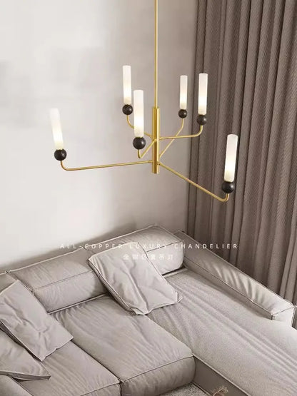 κρεμαστός πολυέλαιος led μαρμάρινο χαλκό διακόσμηση σπιτιού vintage πολυτέλεια