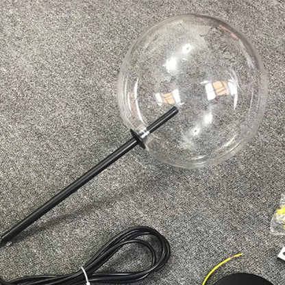 πολυτελές led πολυέλαιος μαύρη μπάλα γυαλί εσωτερική διακόσμηση χωλ τραπεζαρία εστιατορίου