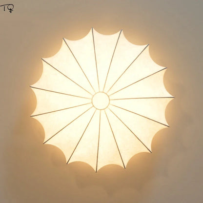 Φωτιστικό οροφής Ιαπωνικό Κορεάτικο ζεστό κλασικό μεταξωτό ύφασμα Zen Art Led