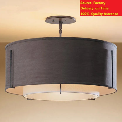 Φωτιστικό οροφής κινέζικου στυλ LED Simplicity Art Fabric Στρογγυλό