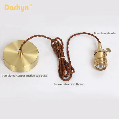 Κρεμαστό φωτιστικό Glass Brass Copper Minimalist E27 Edison Restaurant