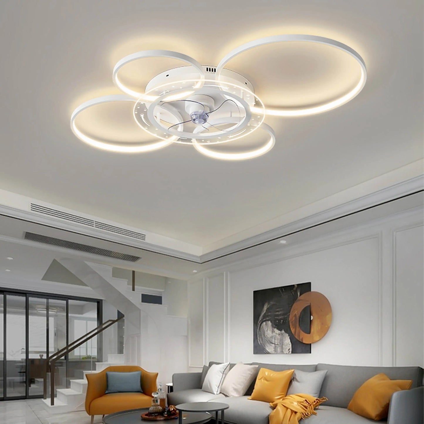 Σχέδιο Plafonnier avec des cercles à LED