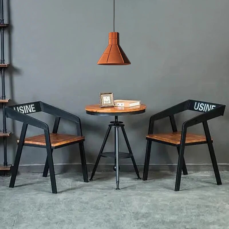 Πορτοκαλί δημιουργικό βιομηχανικό κρεμαστό φωτιστικό