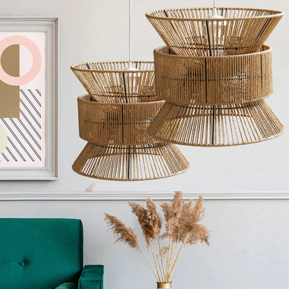 Πολυέλαιος χάρτινου σχοινιού Wabi-sabi Ιαπωνικού στυλ