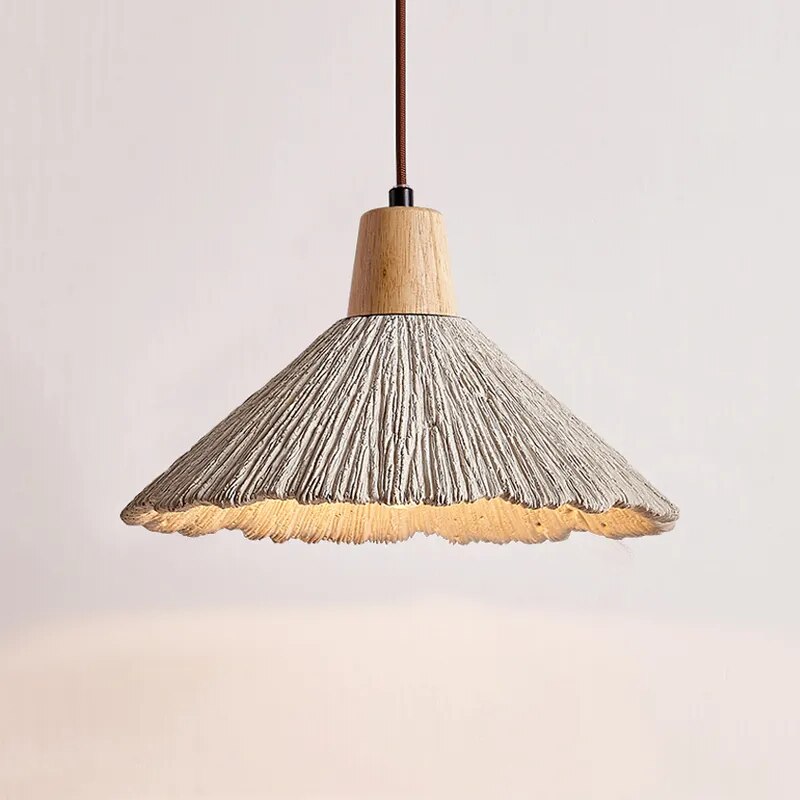 Κρεμαστό ριγέ κωνικό φωτιστικό Wabi Sabi Nordic