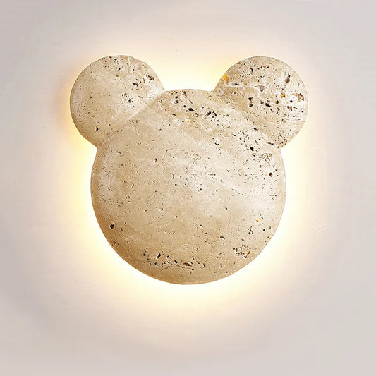 Φωτιστικό τοίχου Creative Bear σε μοντέρνο στυλ κρέμας