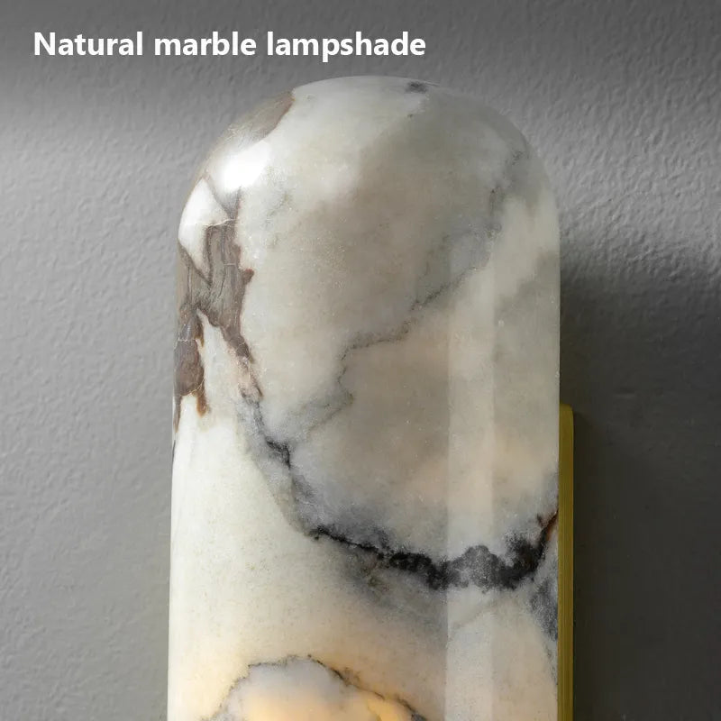 Φωτιστικό τοίχου πολυτελείας από χαλκό και μάρμαρο