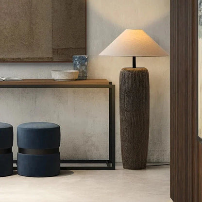 Φωτιστικό δαπέδου ιαπωνικής αγγειοπλαστικής αντίκες