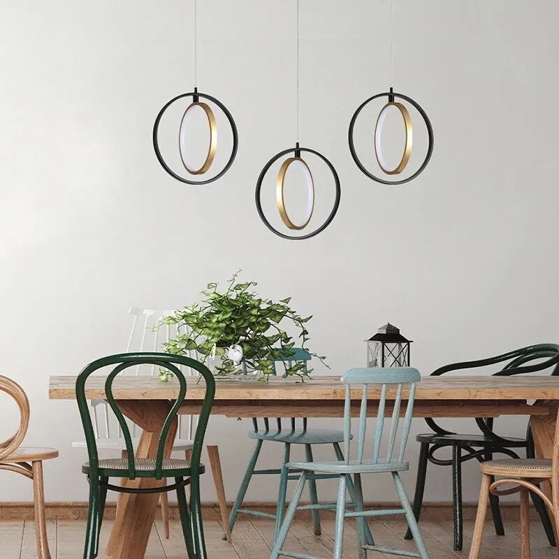 Κρεμαστό φως LED σε σχήμα περιστρεφόμενου κύκλου