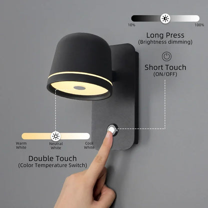 Φωτιστικό τοίχου LED με αφής και ρυθμιζόμενο dimmer Aisilan