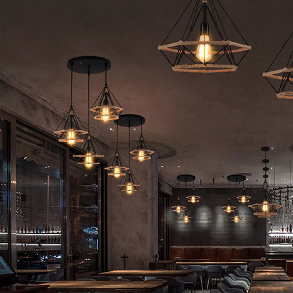 Κρεμαστό φωτιστικό κλουβιού Loft industrial style
