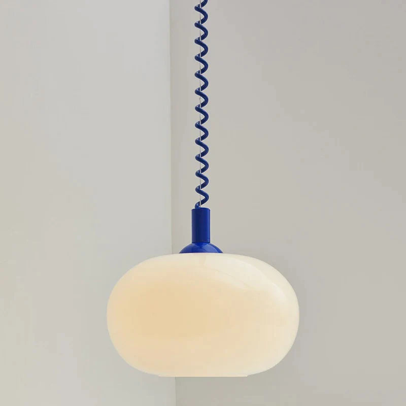Bauhaus Glass Chandeliers Nordic κρεμαστά φωτιστικά Υπνοδωμάτιο Εκτός από το σαλόνι Τραπεζαρία Εστιατόριο Μοντέρνο έγχρωμο κρεμαστό φωτιστικό
