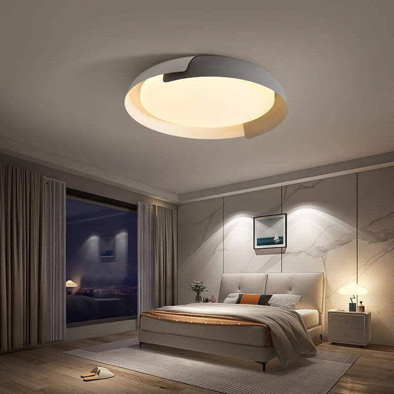 Φωτιστικό οροφής LED σε στυλ Nordic Wood