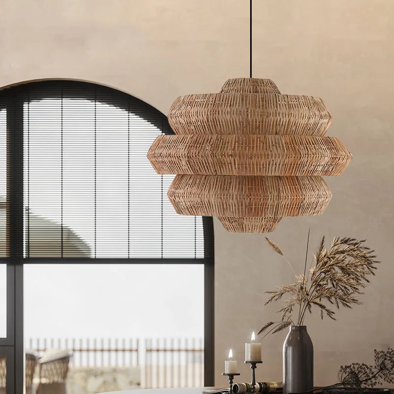 Ανάρτηση Bohemian Style Rattan Art en rotin