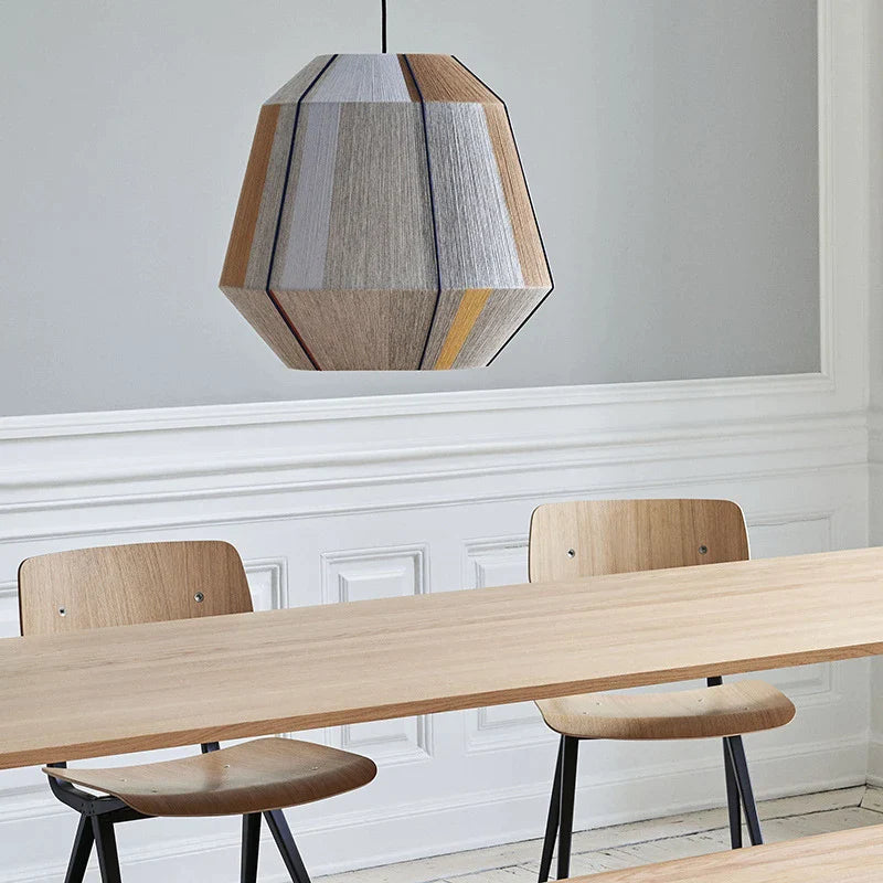 Κρεμαστό φωτιστικό LOFT ρετρό ιαπωνικό σε σχέδιο από ξύλο μπαμπού