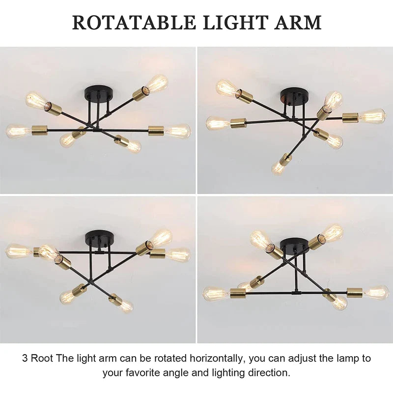 πολυτελής ρετρό led κρεμαστός πολυέλαιος