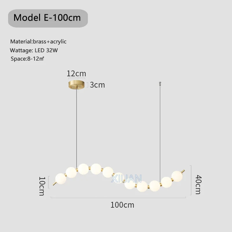 Στρογγυλεμένο σχέδιο πολυέλαιος με μπάλες LED