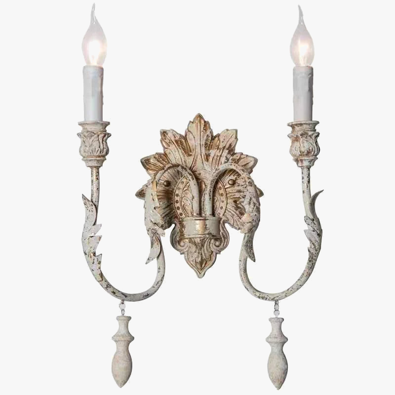 Ρετρό Vintage Φωτιστικό τοίχου από μασίφ ξύλο αμερικανικού στυλ