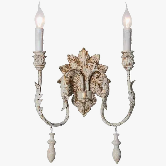 Ρετρό Vintage Φωτιστικό τοίχου από μασίφ ξύλο αμερικανικού στυλ