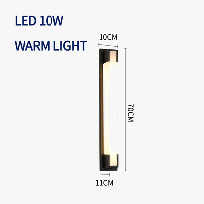 Φωτιστικό τοίχου LED εξωτερικού χώρου IP65 εξωτερικός τοίχος βεράντα μπαλκόνι από ανοξείδωτο ατσάλι Φωτιστικό γκαράζ βεράντα κήπου αδιάβροχο φωτισμό αυλής