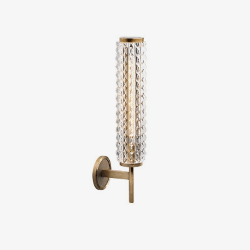 Φωτιστικό τοίχου LED σχεδιαστή με πολυτελή γυάλινο κύλινδρο