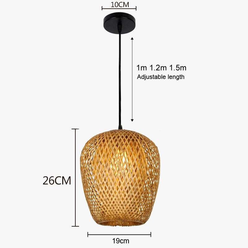Κρεμαστό Φωτιστικό Bamboo Rattan Lamparas Techo Bamboo Straw Πολυέλαιος Φως Διακόσμηση σπιτιού Art Deco Οροφής Κρεμαστός πολυέλαιος