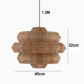 Ανάρτηση Bohemian Style Rattan Art en rotin