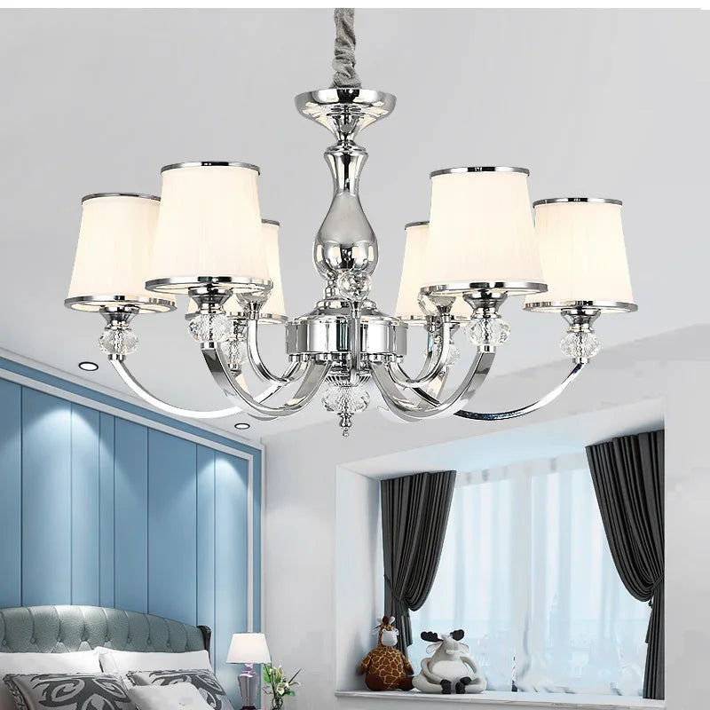 Luster Chrome moderne Led en cristal E14