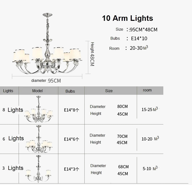Luster Chrome moderne Led en cristal E14