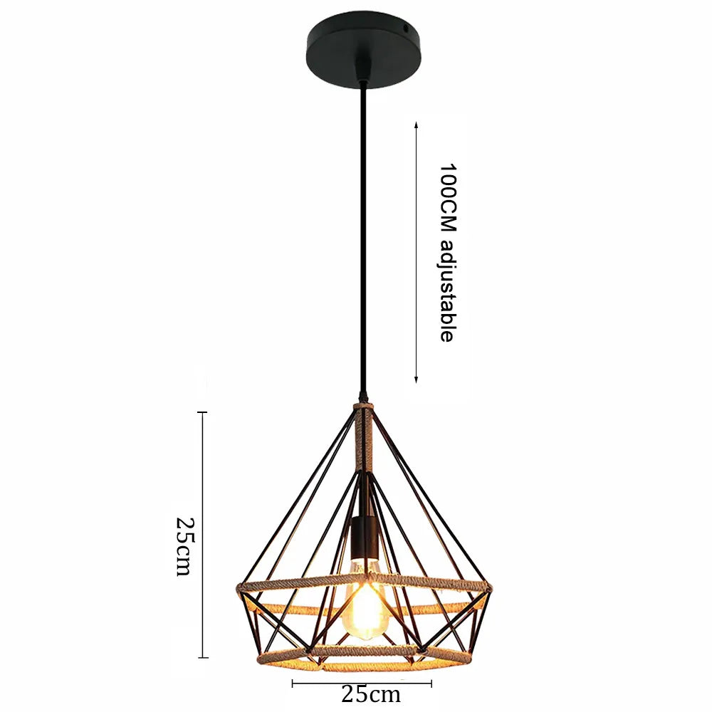 Κρεμαστό φωτιστικό κλουβιού Loft industrial style