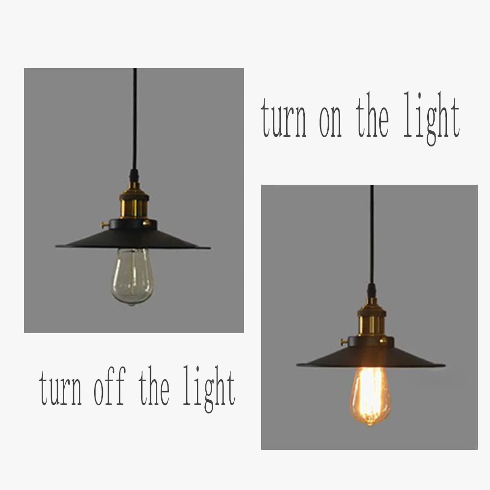 Vintage ρετρό κρεμαστό φωτιστικό Edison Loft εσωτερικό