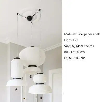 Κρεμαστό Φωτιστικό Σχέδιο Formakami Μοντέρνα Υφαντή Δρυς