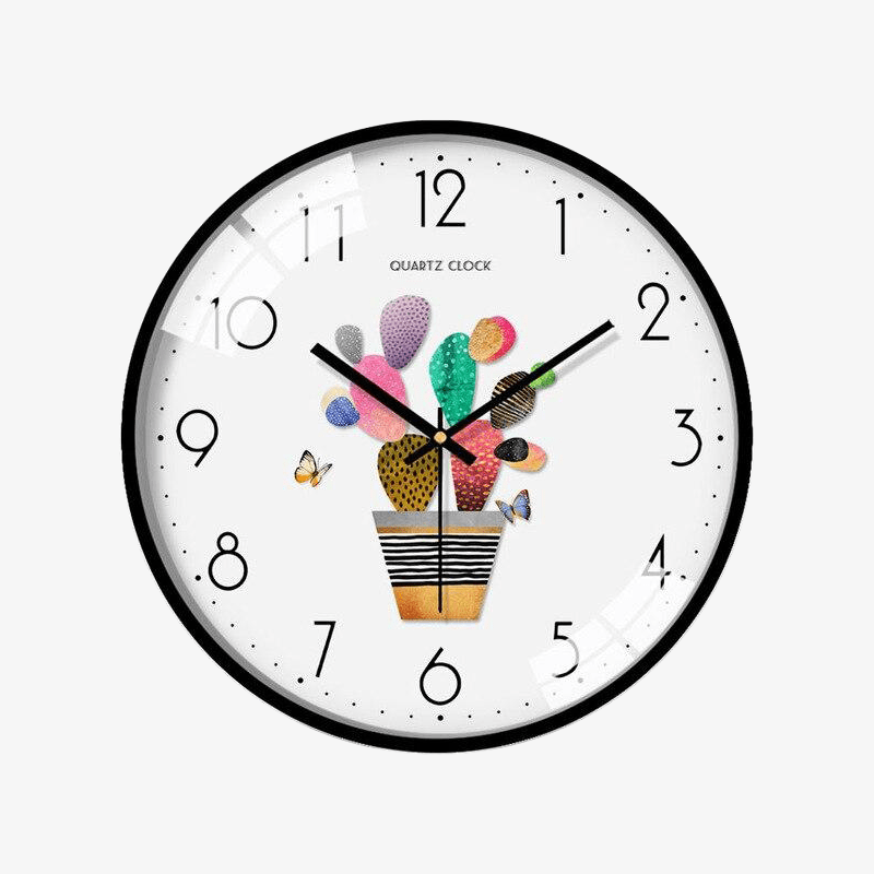 Λευκό στρογγυλό ρολόι τοίχου με σχέδια Sulli E