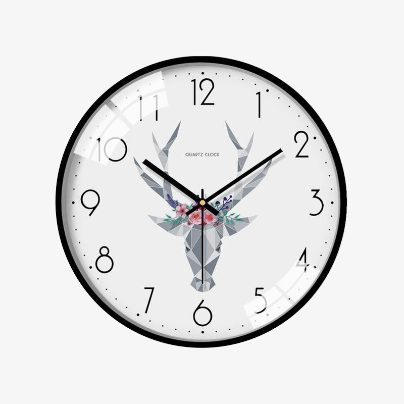 Στρογγυλό λευκό ρολόι τοίχου με σχέδια Sulli F