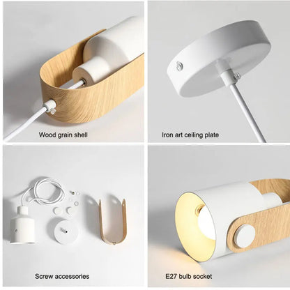 Ιαπωνικός πολυέλαιος κομοδίνου σε σκανδιναβικό στυλ Ξύλινο εστιατόριο Σαλόνι Φωτιστικό υπνοδωματίου Μοντέρνα μινιμαλιστικά φωτιστικά σχεδιαστών