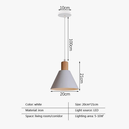 απλό κρεμαστό φωτιστικό Nordic LED λευκό 1/3 κεφαλών