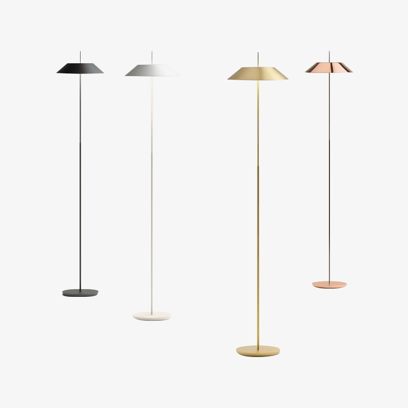 Φωτιστικό δαπέδου επώνυμων σχεδιαστών με κωνικό έγχρωμο αμπαζούρ Contemporary