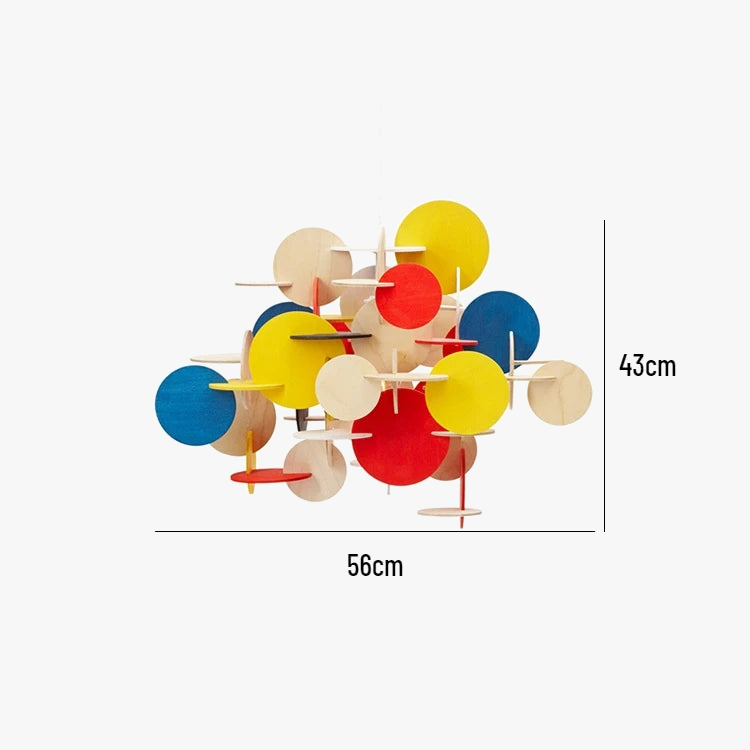 Μοντέρνος πολύχρωμος πολυέλαιος LED Makaron