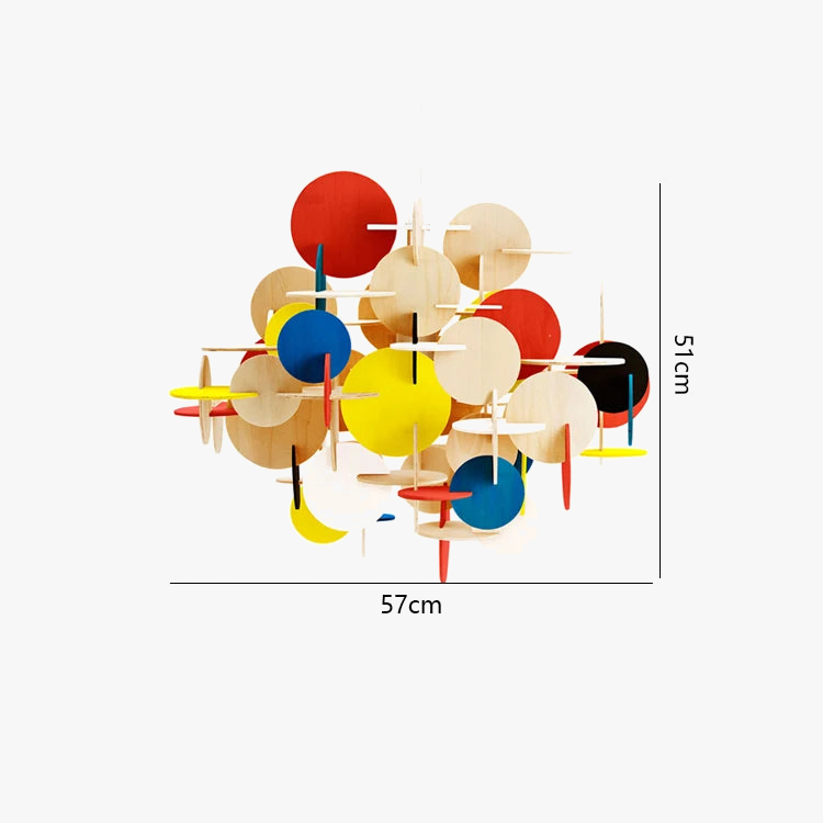 Μοντέρνος πολύχρωμος πολυέλαιος LED Makaron