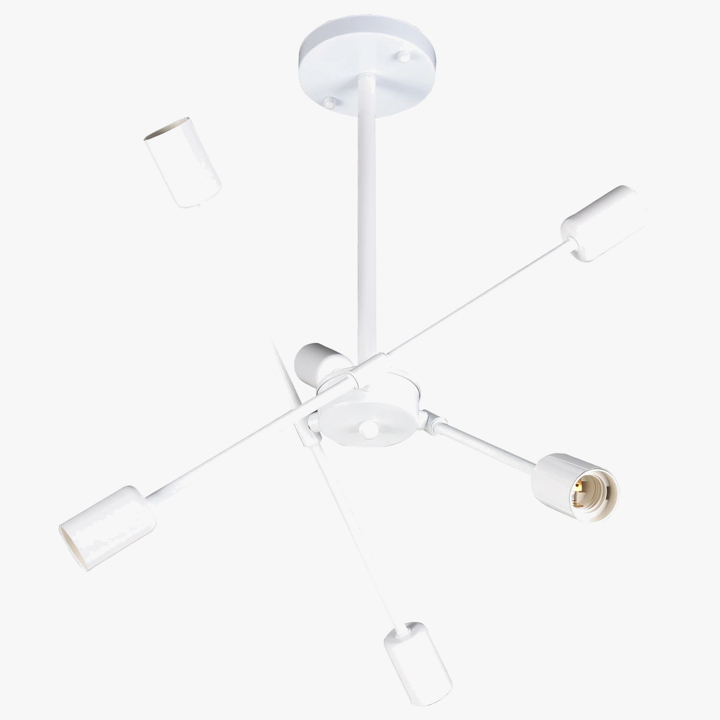 Φωτιστικό οροφής LED σε λευκό μέταλλο με κλαδιά 6 φωτιστικά