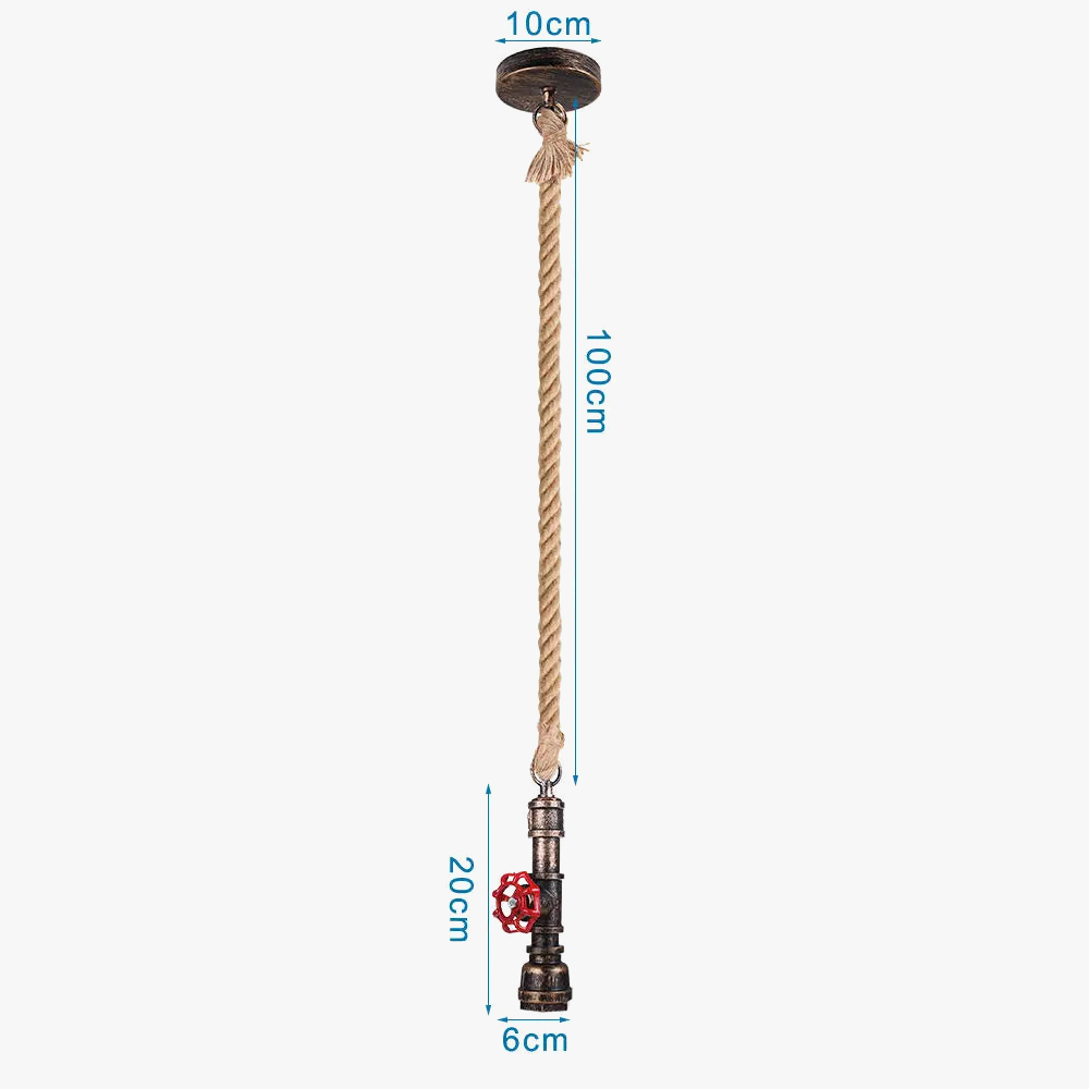 Loft Steampunk Vintage Μεταλλικό Φωτιστικό Σωλήνα Νερού