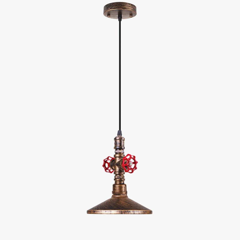 Loft Steampunk Vintage Μεταλλικό Φωτιστικό Σωλήνα Νερού