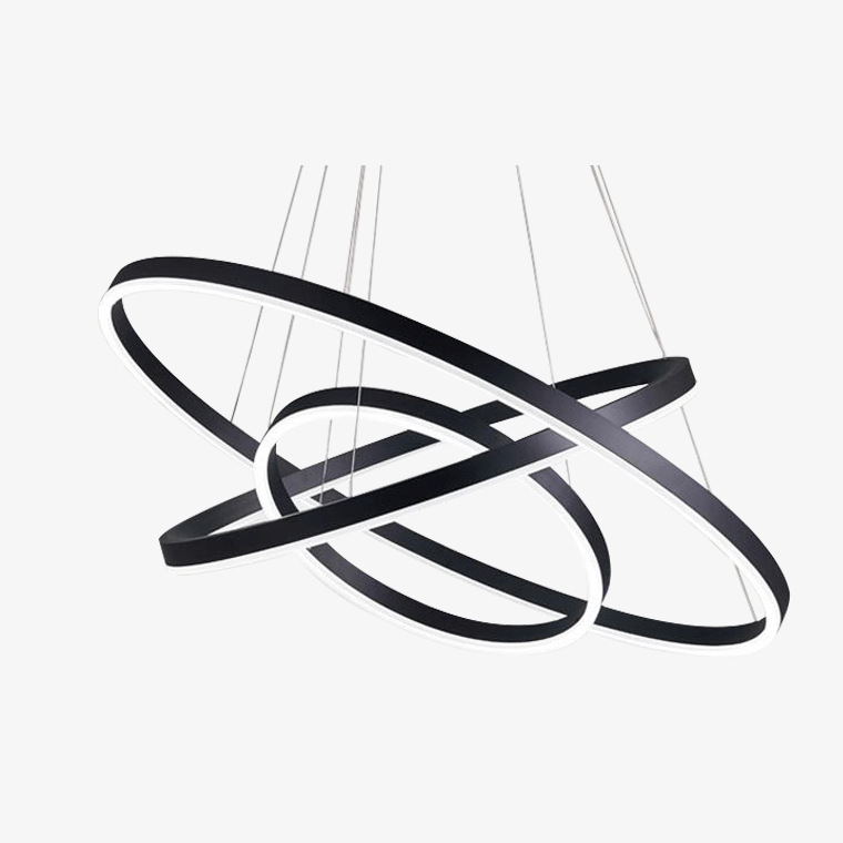 Πολυέλαιος σχεδίασης διαπλεκόμενων κύκλων (μαύρος ή άσπρος)