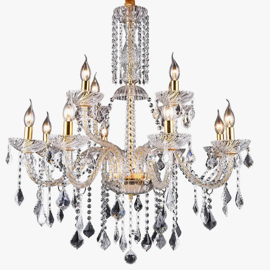 European Crystal Chandelier Creative Lamp στο σαλόνι Μπαρ Τηλεόραση Maan Cafe Restaurant Chandelier Hotel Golden Crystal Lamps