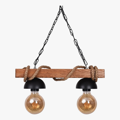 Vintage διακόσμηση πολυελαίου σε ξύλο και μέταλλο