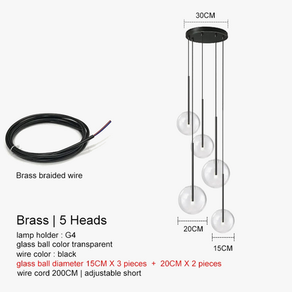 πολυτελές led πολυέλαιος μαύρη μπάλα γυαλί εσωτερική διακόσμηση χωλ τραπεζαρία εστιατορίου