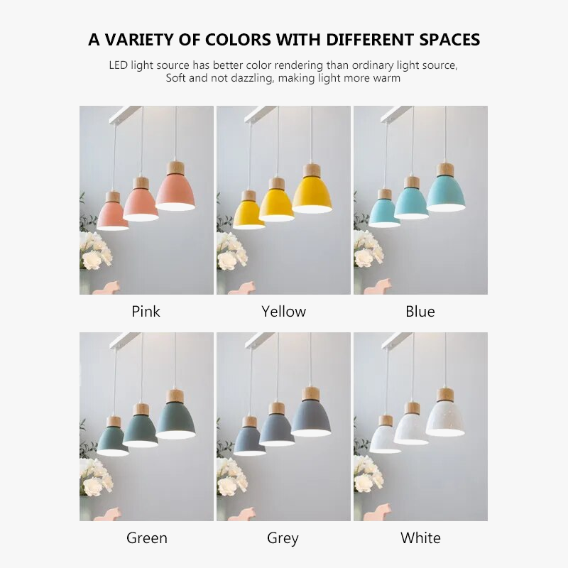 Σκανδιναβικός ξύλινος πολυέλαιος 3 κεφαλών διακόσμηση