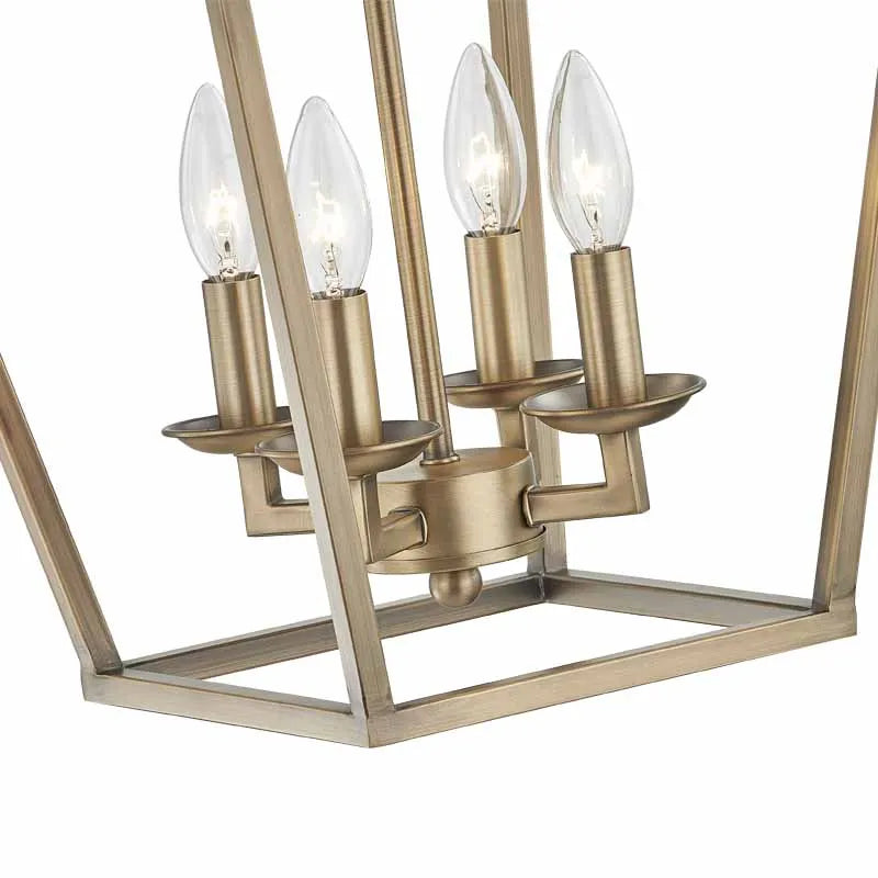 Χρυσό κρεμαστό φωτιστικό LED Αμπαζούρ Bird Cage