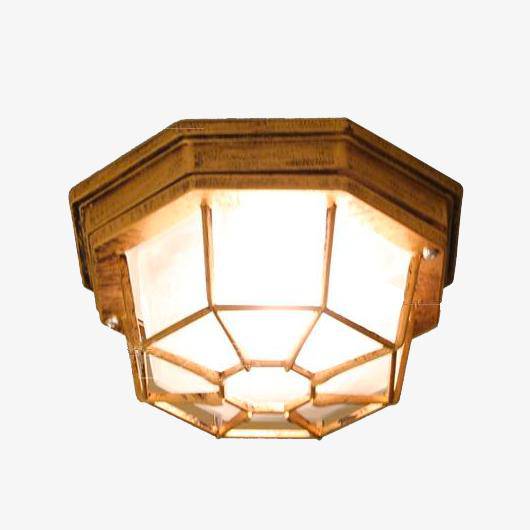 Vintage οκταγωνικό πλέγμα LED φωτιστικό οροφής εξωτερικού χώρου